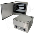 Altelix 24x24x16 Vented Stainless Steel Weatherproof NEMA Enclosure with Heavy Duty 19" Wide Adjustable 8U Rack Frame-1