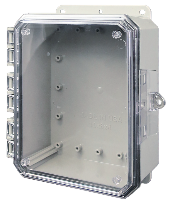 Integra - Impact Line | Polycarbonate | Clear Cover | Standard Hinge, Integrated Locking Latch, Integrated Mounting Flange | NEMA 6P