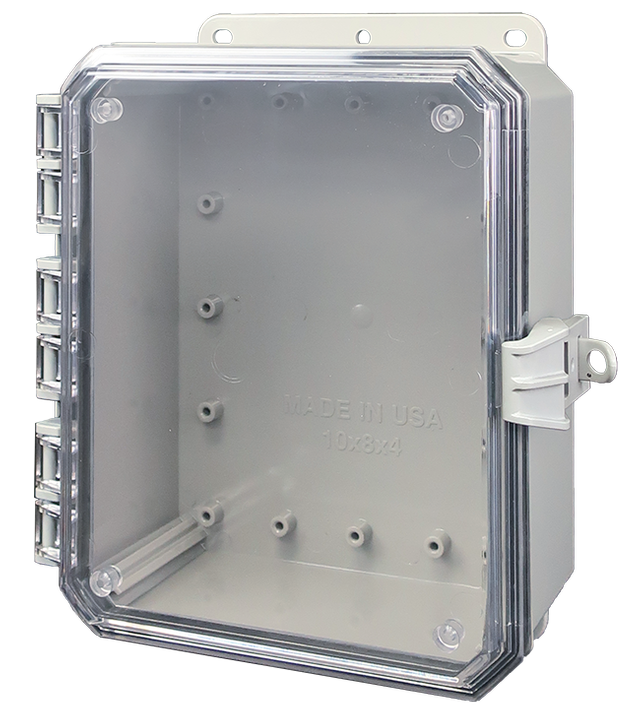 Integra - Impact Line | Standard Hinge | Clear | Non-Metallic Locking Latch | Integrated Mounting Flange