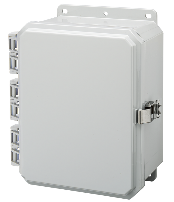 Integra - Impact Line | Polycarbonate | Opaque | Standard Hinge, Stainless Steel Locking Latch, Integrated Mounting Flange | NEMA 4X