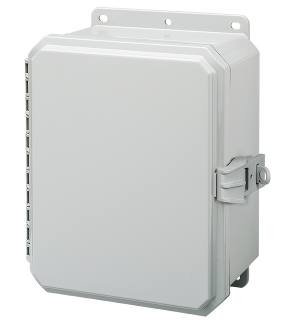 Integra - Impact Series | Low Profile Hinge | Opaque | Non-Metallic Locking Latch | Integrated Mounting Flange