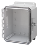 Integra - Impact Line | Polycarbonate | Clear Cover | Standard Hinge, Integrated Locking Latch, Integrated Mounting Flange | NEMA 6P-4