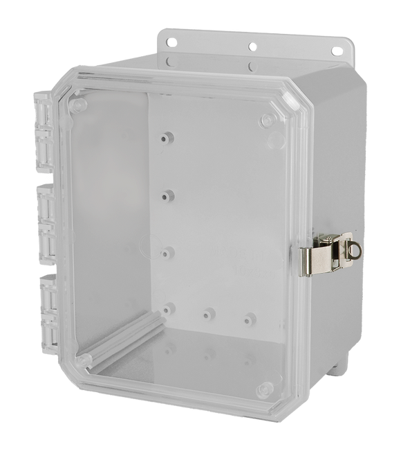 Integra - Impact Line | Polycarbonate | Clear Cover | Standard Hinge, Stainless Steel Locking Latch, Integrated Mounting Flange | NEMA 4X