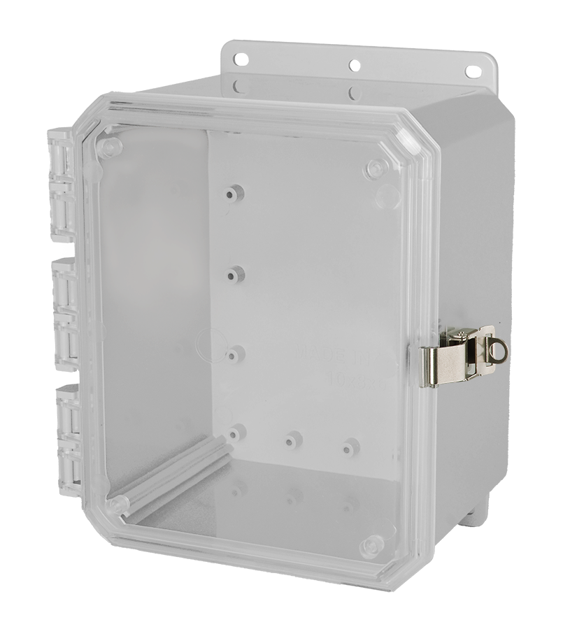 Integra - Impact Line | Polycarbonate | Clear Cover | Standard Hinge, Stainless Steel Locking Latch, Integrated Mounting Flange | NEMA 4X