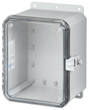 Integra - Impact Series | Low Profile Hinge | Clear | Non-Metallic Locking Latch | Integrated Mounting Flange-7