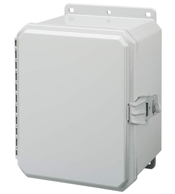 Integra - Impact Series | Low Profile Hinge | Opaque | Non-Metallic Locking Latch | Integrated Mounting Flange