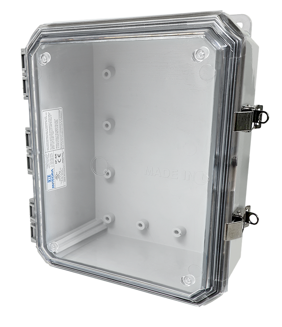 Integra - Impact Line | Polycarbonate | Clear Cover | Standard Hinge, Stainless Steel Locking Latch, Integrated Mounting Flange | NEMA 4X