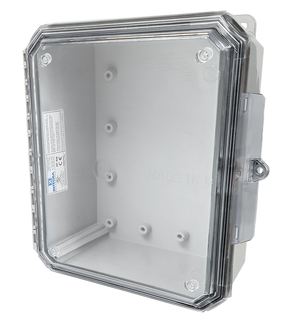 Integra - Impact Line | Polycarbonate | Clear | Low Profile Hinge, Integrated Locking Latch, Integrated Mounting Flange| NEMA 4X, NEMA 6P