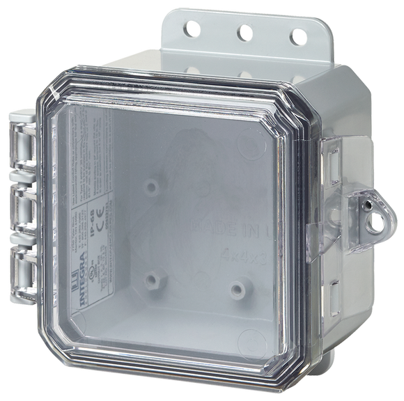 Integra - Impact Line | Polycarbonate | Clear Cover | Standard Hinge, Integrated Locking Latch, Integrated Mounting Flange | NEMA 6P