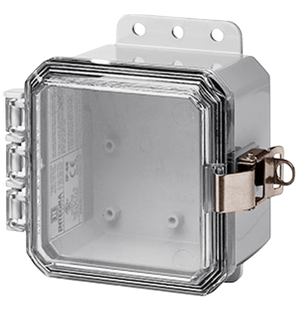 Integra - Impact Line | Polycarbonate | Clear Cover | Standard Hinge, Stainless Steel Locking Latch, Integrated Mounting Flange | NEMA 4X