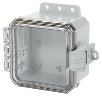 Integra - Impact Line | Standard Hinge | Clear | Non-Metallic Locking Latch | Integrated Mounting Flange