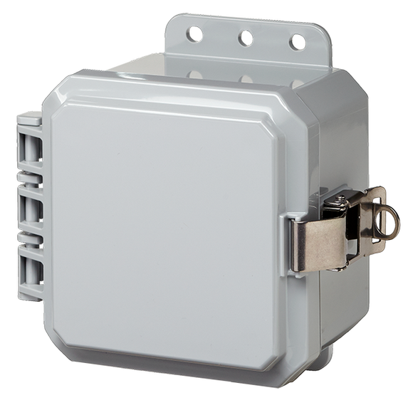 Integra - Impact Line | Polycarbonate | Opaque | Standard Hinge, Stainless Steel Locking Latch, Integrated Mounting Flange | NEMA 4X