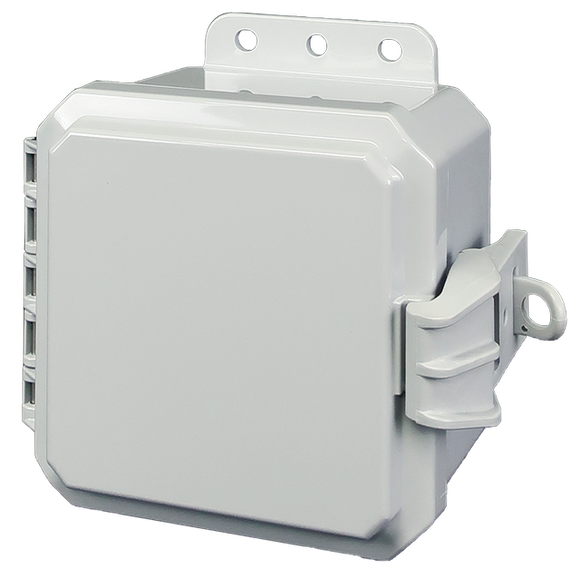 Integra - Impact Series | Low Profile Hinge | Opaque | Non-Metallic Locking Latch | Integrated Mounting Flange