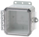 Integra - Impact Line | Polycarbonate | Clear Cover | Standard Hinge, Integrated Locking Latch, Integrated Mounting Flange | NEMA 6P-6