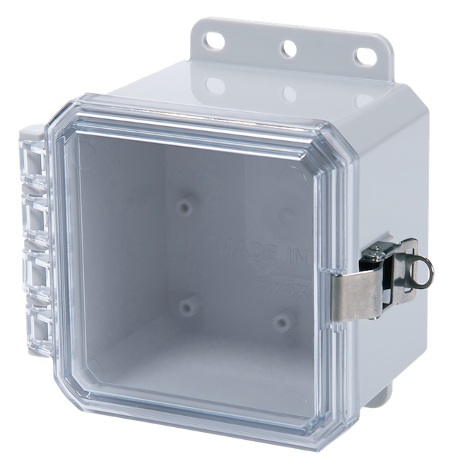 Integra - Impact Line | Polycarbonate | Clear Cover | Standard Hinge, Stainless Steel Locking Latch, Integrated Mounting Flange | NEMA 4X