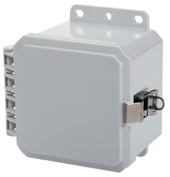 Integra - Impact Line | Polycarbonate | Opaque | Standard Hinge, Stainless Steel Locking Latch, Integrated Mounting Flange | NEMA 4X