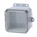 Integra - Impact Line | Polycarbonate | Clear | Low Profile Hinge, Integrated Locking Latch, Integrated Mounting Flange| NEMA 4X, NEMA 6P-6