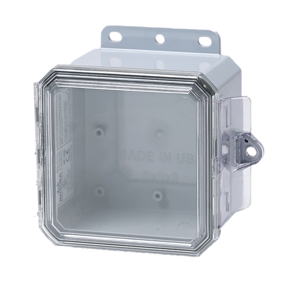 Integra - Impact Line | Polycarbonate | Clear | Low Profile Hinge, Integrated Locking Latch, Integrated Mounting Flange| NEMA 4X, NEMA 6P
