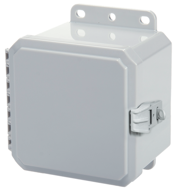 Integra - Impact Series | Low Profile Hinge | Opaque | Non-Metallic Locking Latch | Integrated Mounting Flange