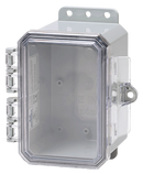 Integra - Impact Line | Polycarbonate | Clear Cover | Standard Hinge, Integrated Locking Latch, Integrated Mounting Flange | NEMA 6P-7