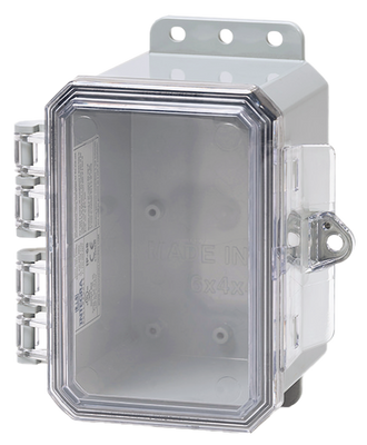 Buy 6x4x4 Integra - Impact Line | Polycarbonate | Clear Cover | Standard Hinge, Integrated Locking Latch, Integrated Mounting Flange | NEMA 6P