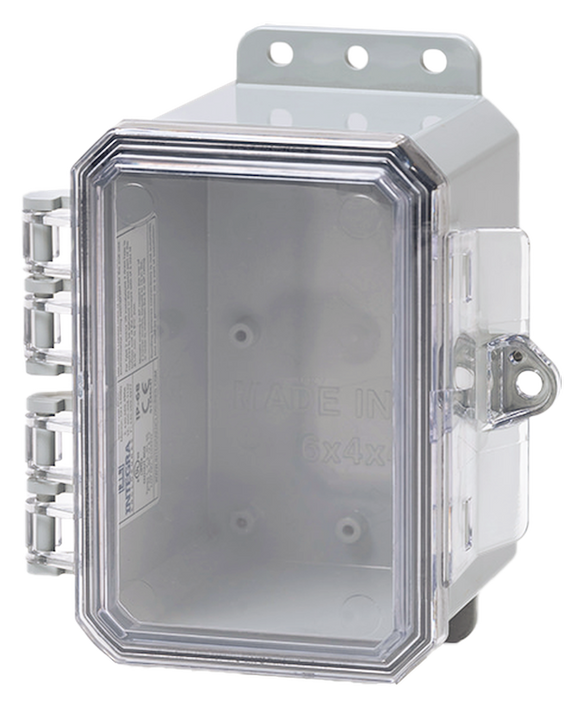 Integra - Impact Line | Polycarbonate | Clear Cover | Standard Hinge, Integrated Locking Latch, Integrated Mounting Flange | NEMA 6P