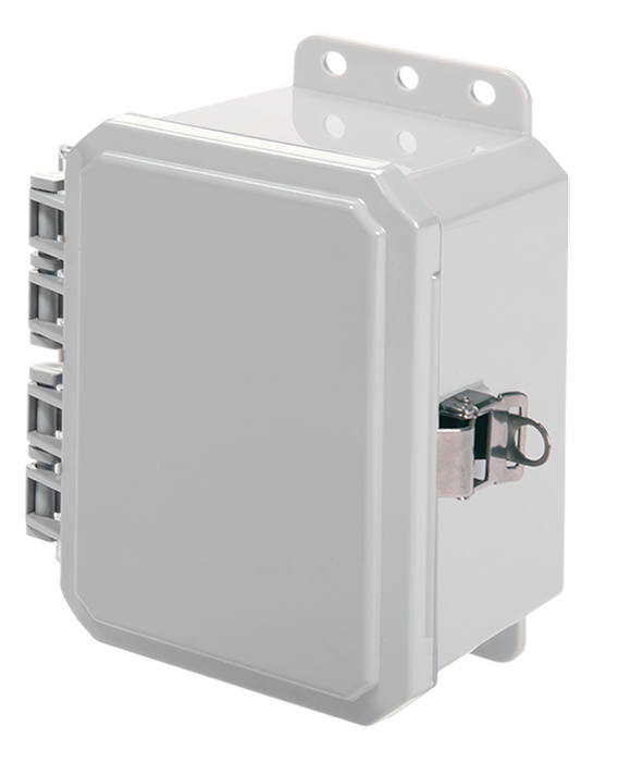Integra - Impact Line | Polycarbonate | Opaque | Standard Hinge, Stainless Steel Locking Latch, Integrated Mounting Flange | NEMA 4X