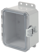 Integra - Impact Series | Low Profile Hinge | Clear | Non-Metallic Locking Latch | Integrated Mounting Flange-3