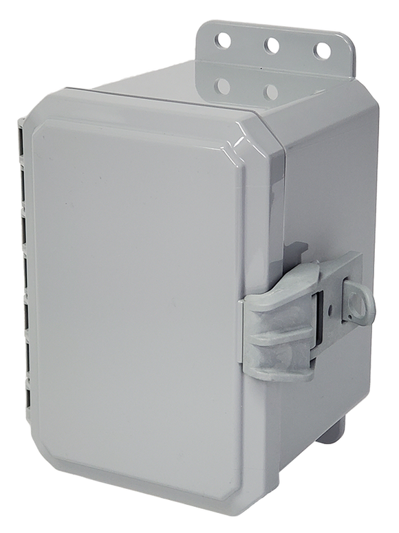 Integra - Impact Series | Low Profile Hinge | Opaque | Non-Metallic Locking Latch | Integrated Mounting Flange