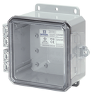 Integra - Impact Line | Polycarbonate | Clear Cover | Standard Hinge, Integrated Locking Latch, Integrated Mounting Flange | NEMA 6P-1