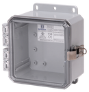 Integra - Impact Line | Polycarbonate | Clear Cover | Standard Hinge, Stainless Steel Locking Latch, Integrated Mounting Flange | NEMA 4X-1