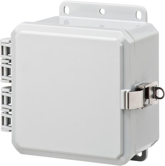 Integra - Impact Line | Polycarbonate | Opaque | Standard Hinge, Stainless Steel Locking Latch, Integrated Mounting Flange | NEMA 4X