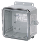 Integra - Impact Line | Polycarbonate | Clear | Low Profile Hinge, Integrated Locking Latch, Integrated Mounting Flange| NEMA 4X, NEMA 6P-2