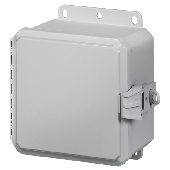 Integra - Impact Series | Low Profile Hinge | Opaque | Non-Metallic Locking Latch | Integrated Mounting Flange