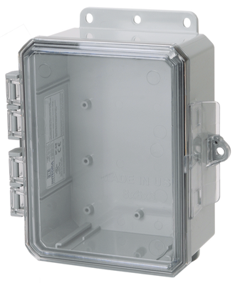 Integra - Impact Line | Polycarbonate | Clear Cover | Standard Hinge, Integrated Locking Latch, Integrated Mounting Flange | NEMA 6P - 0