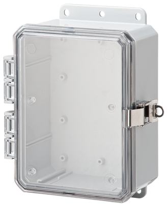 Integra - Impact Line | Polycarbonate | Clear Cover | Standard Hinge, Stainless Steel Locking Latch, Integrated Mounting Flange | NEMA 4X - 0