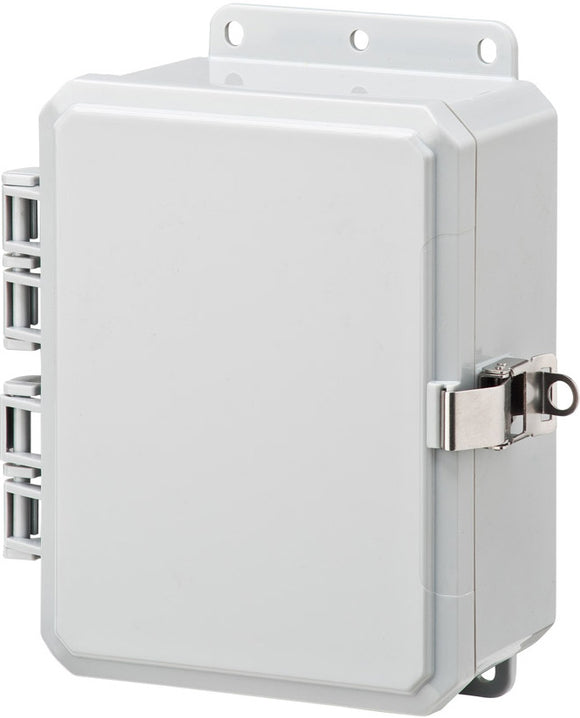 Integra - Impact Line | Polycarbonate | Opaque | Standard Hinge, Stainless Steel Locking Latch, Integrated Mounting Flange | NEMA 4X