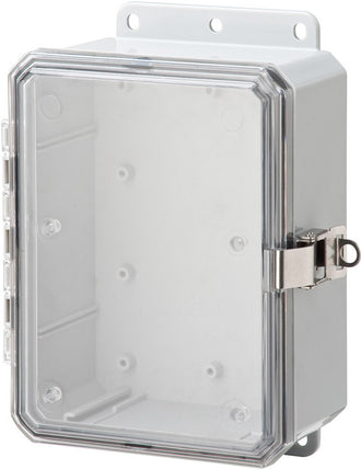 Integra - Impact Line | Polycarbonate | Clear | Low Profile Hinge, Stainless Steel Locking Latch, Integrated Mounting Flange | NEMA 4X - 0