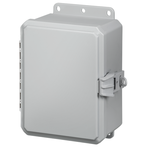 Integra - Impact Series | Low Profile Hinge | Opaque | Non-Metallic Locking Latch | Integrated Mounting Flange