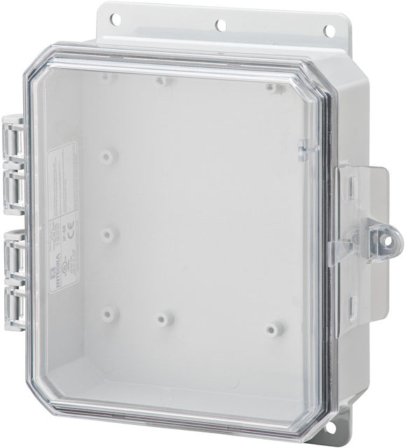 Integra - Impact Line | Polycarbonate | Clear Cover | Standard Hinge, Integrated Locking Latch, Integrated Mounting Flange | NEMA 6P