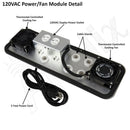 Altelix 24x24x16 19" Wide 6U Rack Stainless Steel Weatherproof NEMA Enclosure with Single 120 VAC Duplex Outlet, Power Cord & 85°F Turn-On Cooling Fans-4