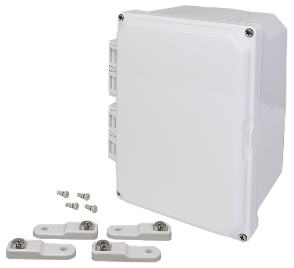 Integra - Premium Series | Hinged Cover | Opaque | Mounting Feet | White