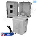 Altelix 12x9x9 Polycarbonate + ABS Vented RF Transparent Outdoor WiFi Enclosure with 120 VAC Outlets & Power Cord-2