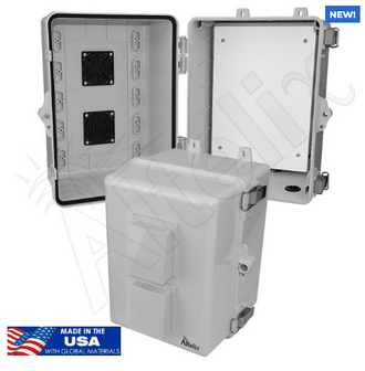 Altelix 12x9x9 Polycarbonate + ABS Vented RF Transparent Outdoor WiFi Enclosure with No-Drill PVC Equipment Mounting Plate - 0
