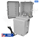 Altelix 12x9x9 Polycarbonate + ABS NEMA 4X RF Transparent Outdoor WiFi Enclosure with 120 VAC Outlets & Power Cord-2