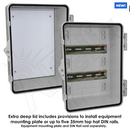 Altelix 12x9x9 Polycarbonate + ABS NEMA 4X RF Transparent Outdoor WiFi Enclosure with 120 VAC Outlets & Power Cord-3