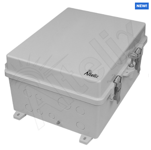 Altelix 14x11x7 Polycarbonate + ABS NEMA 4X RF Transparent Outdoor WiFi Enclosure with No-Drill PVC Equipment Mounting Plate