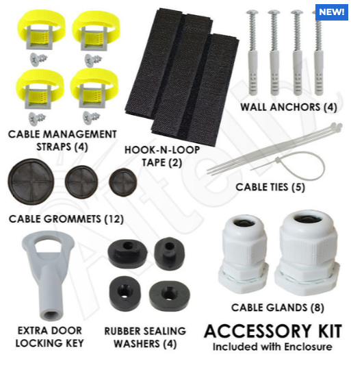 Altelix 14x11x7 Polycarbonate + ABS NEMA 4X RF Transparent Outdoor WiFi Enclosure with No-Drill PVC Equipment Mounting Plate