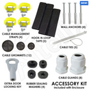 Altelix 14x11x7 Polycarbonate + ABS NEMA 4X RF Transparent Outdoor WiFi Enclosure with No-Drill PVC Equipment Mounting Plate-5