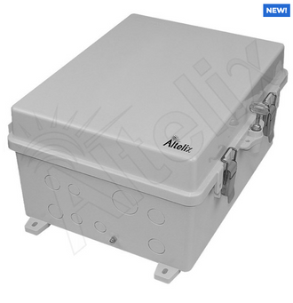 Altelix 14x11x7 Polycarbonate + ABS NEMA 4X Enclosure with Aluminum Equipment Mounting Plate - 0
